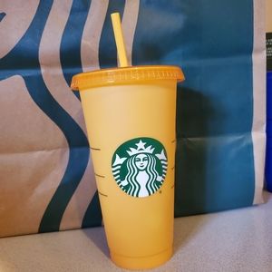 MARIGOLD TO TANGE STARBUCKS COLOR CHANGING TUMBLER